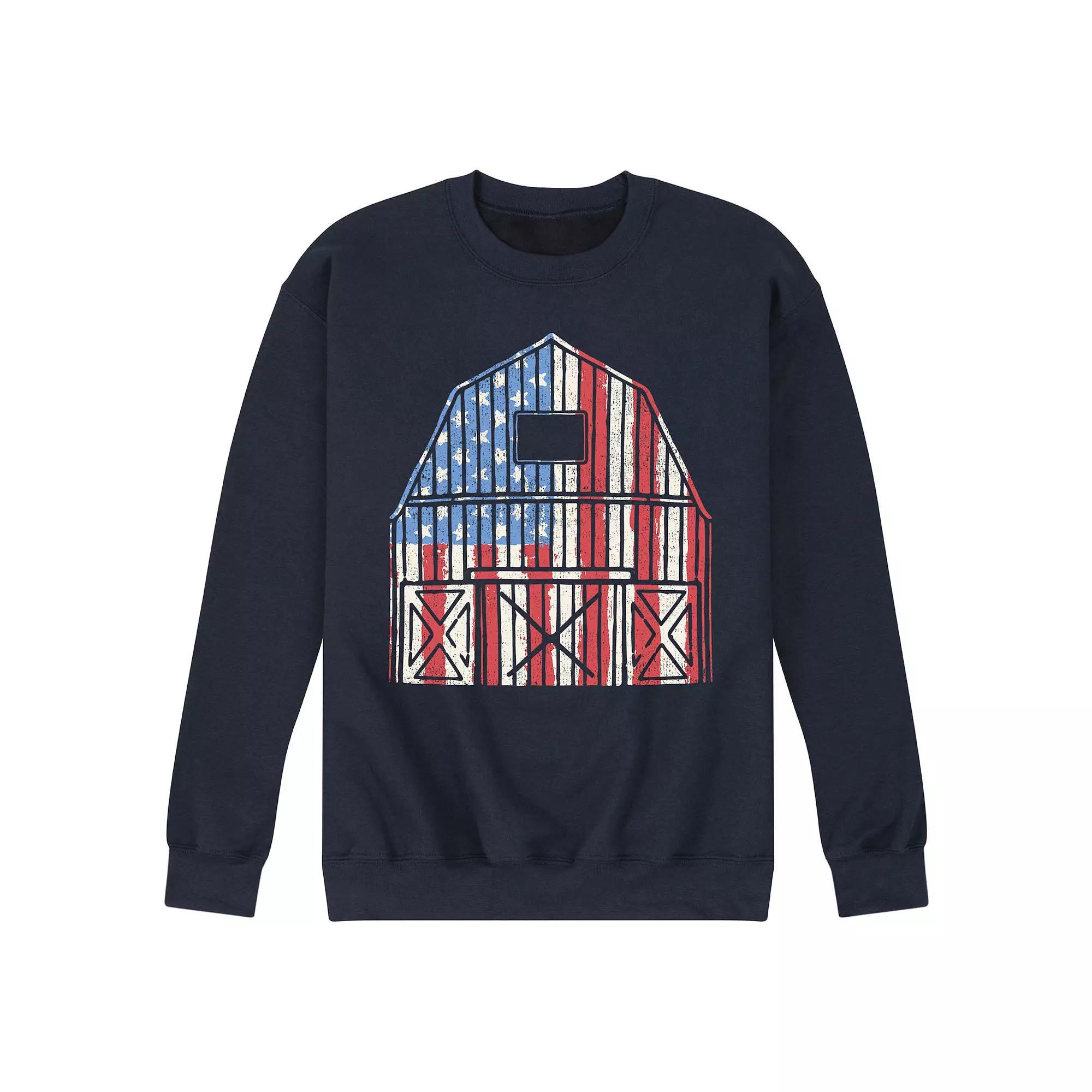 Mens USA Barn Fleece Sweatshirt Blue Product Image