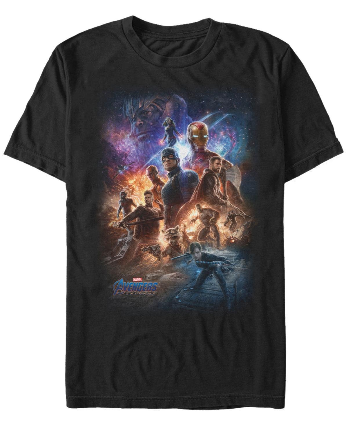 Men's Marvel Avengers: Endgame Galaxy Movie Poster Group Shot Tee, Size: 3XL, Black Product Image
