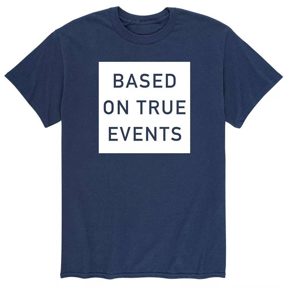 Mens Based On True Events Tee Blue Product Image