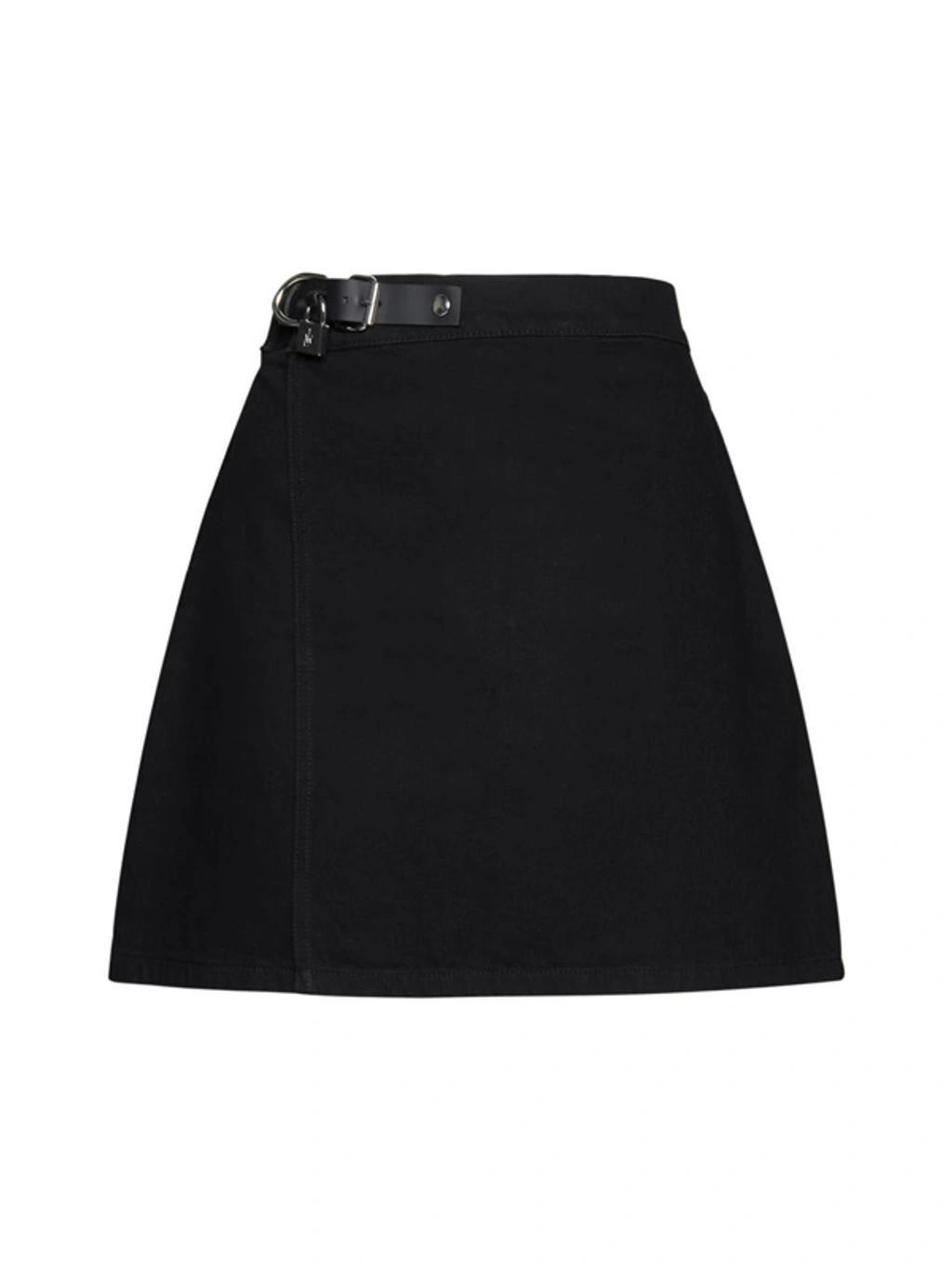JW ANDERSON Padlock-detail Belted Skirt In Black Product Image