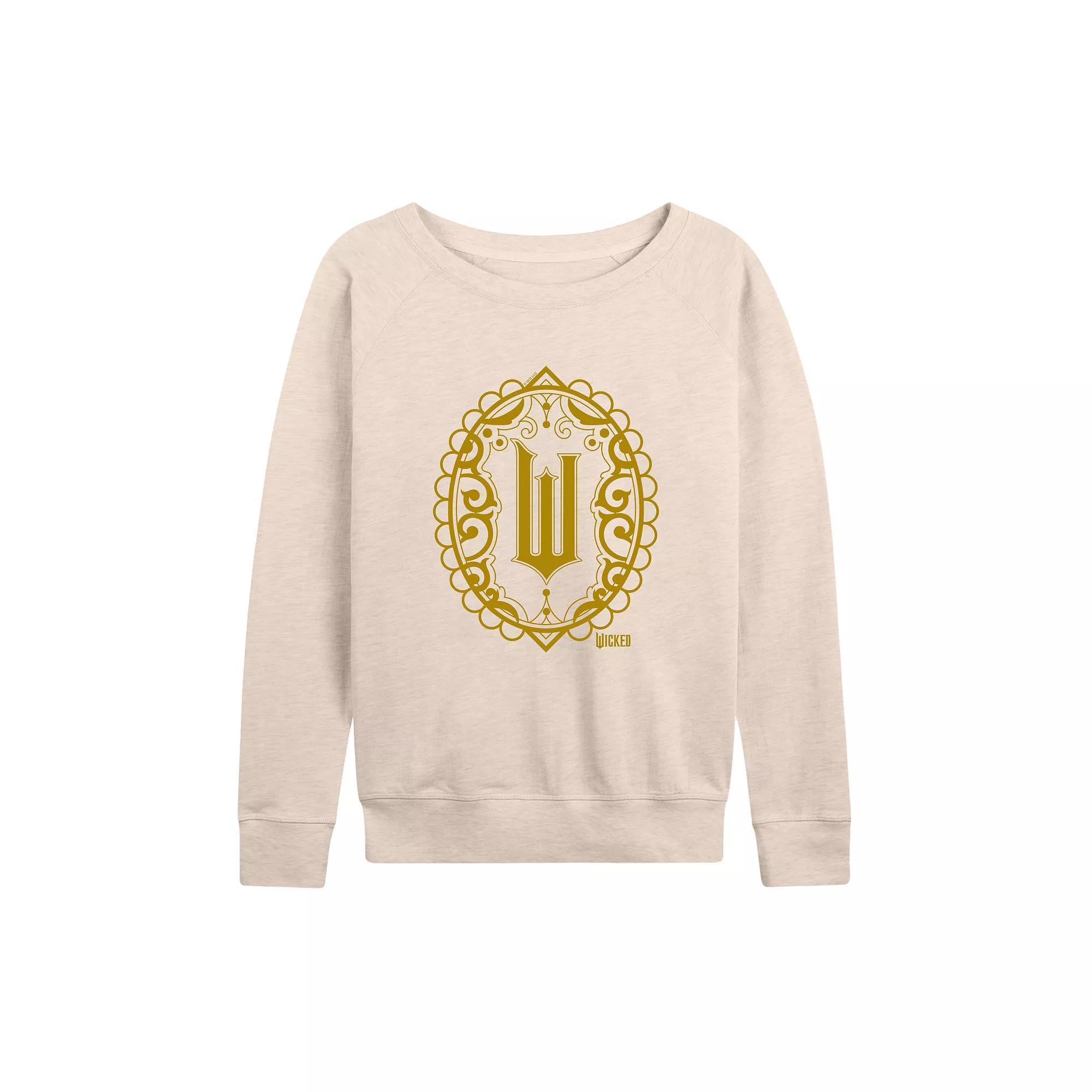 Women's Wicked Logo French Terry Long Sleeve Tee, Size: Large, Beige Product Image