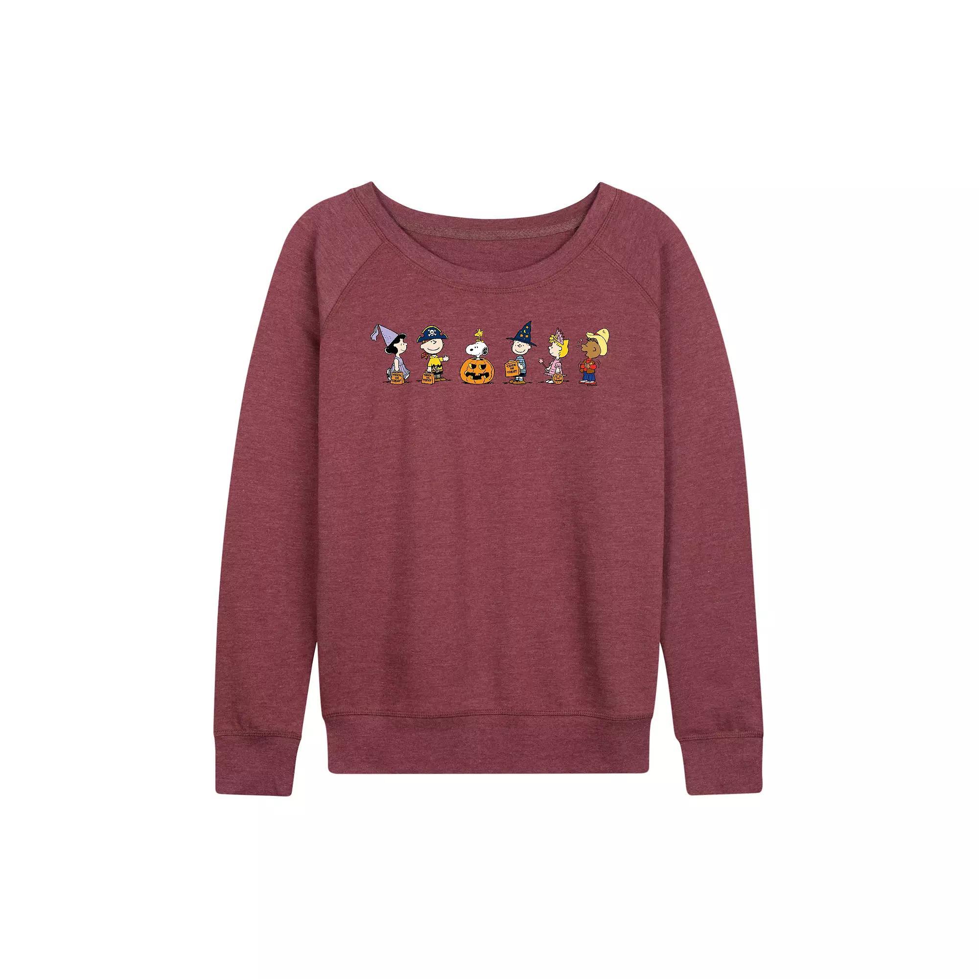 Disney's Hocus Pocus Women's Tonight We Fly French Terry Long Sleeve Tee, Size: XXL, Grey Dark Red Product Image