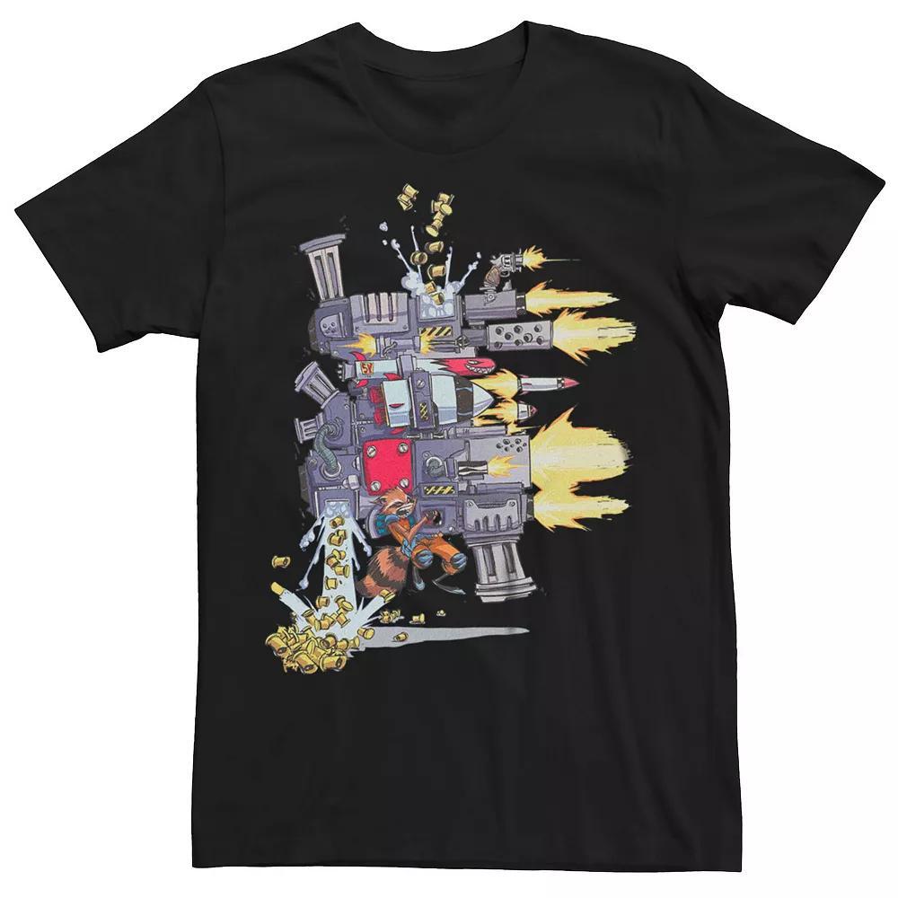 Men's Marvel Guardians Of The Galaxy Rocket Guns Graphic Tee, Size: XL, Black Product Image