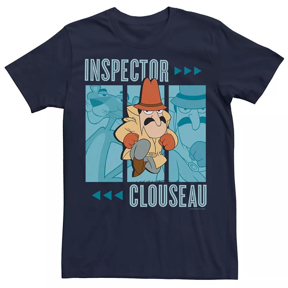 Men's Pink Panther Inspector Clouseau Trio Panels Tee, Size: Small, Blue Product Image
