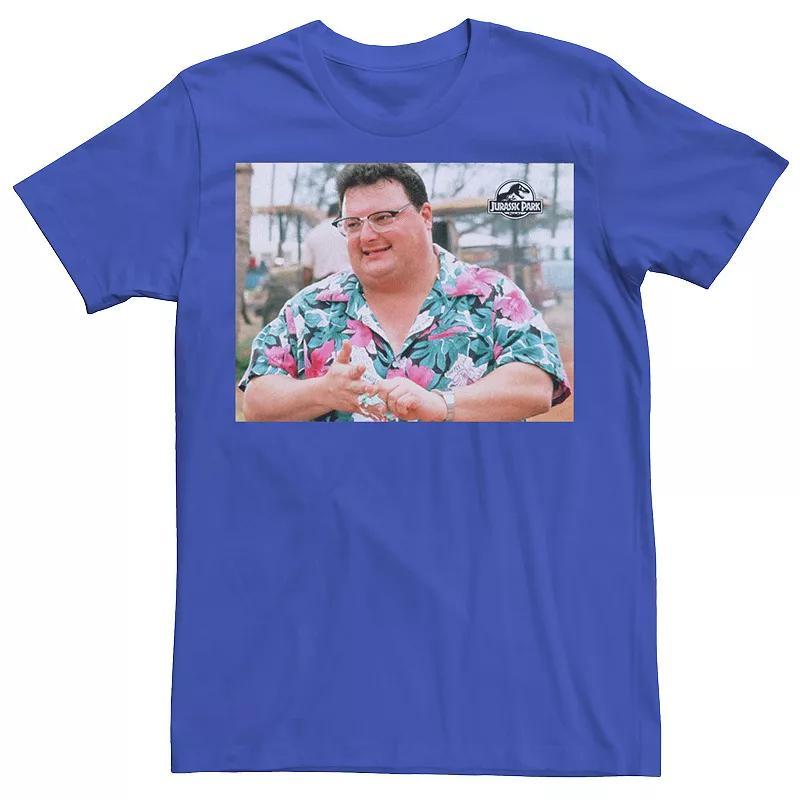 Men's Jurassic Park Dennis Nedry Photoreal Graphic Tee, Size: Medium, Royal Product Image