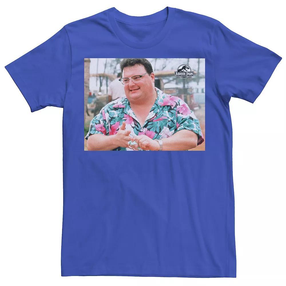 Men's Jurassic Park Dennis Nedry Photoreal Graphic Tee, Size: Medium, Royal Product Image