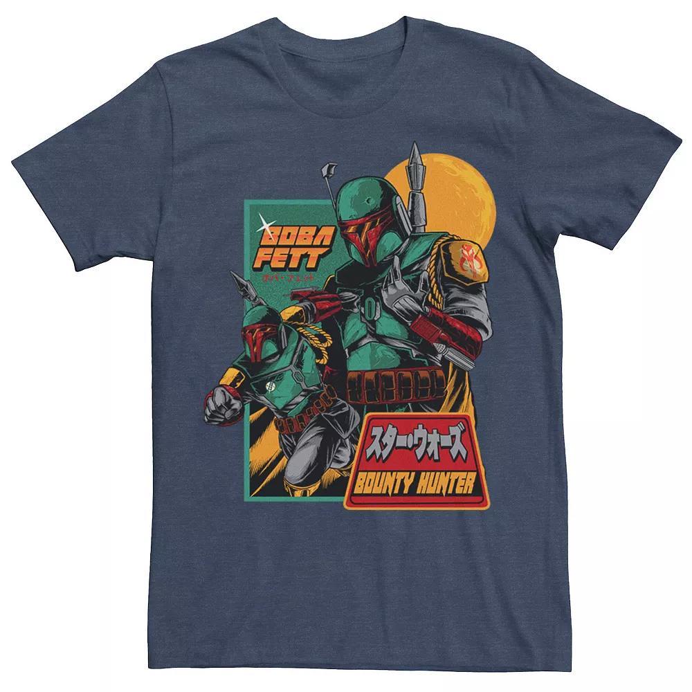 Big & Tall Star Wars Boba Fett Bounty Hunter Retro Poster Tee, Men's, Size: Medium, Natural Product Image