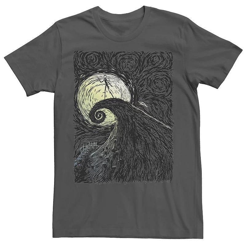 Disney's The Nightmare Before Christmas Men's Spiral Hill Portrait Tee, Size: Large, Athletic Grey Product Image