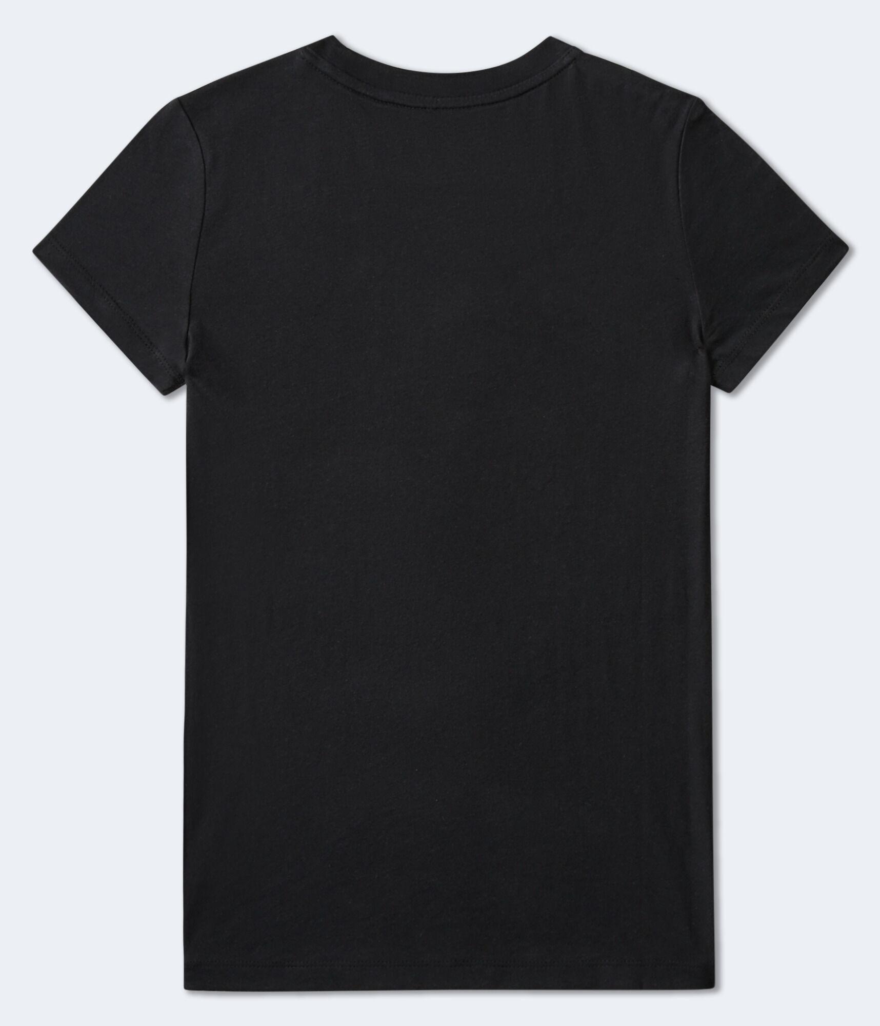 Aeropostale Script Rose Glitter Graphic Tee Product Image