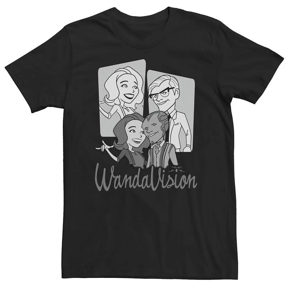 Big & Tall Marvel WandaVision Disguise Retro Logo Tee, Men's, Size: 4XL, Black Product Image