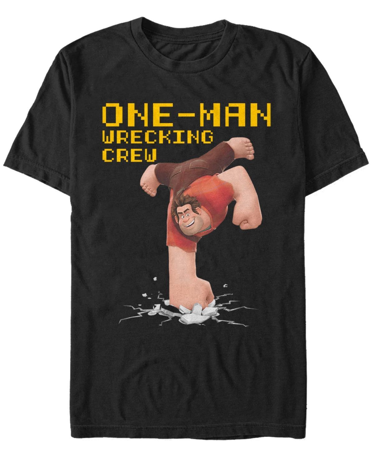 Disney's Wreck-It Ralph 2 One Man Wrecking Crew Men's Tee, Size: XL, Black Product Image