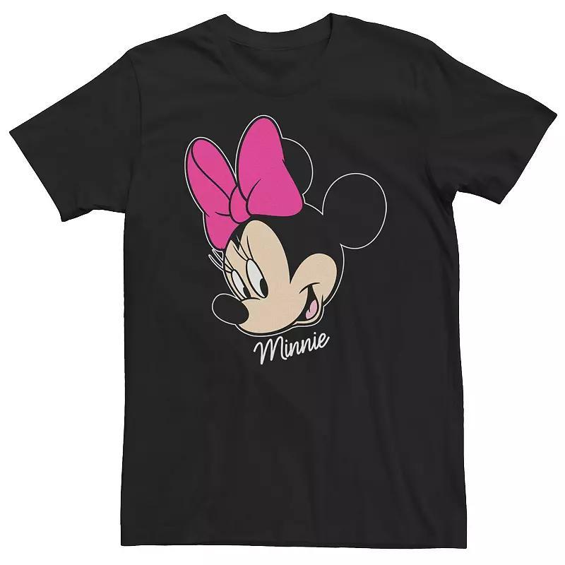 Big & Tall Disney Minnie Mouse Face Portrait Smile Tee, Men's, Size: 4XL Tall, Black Product Image