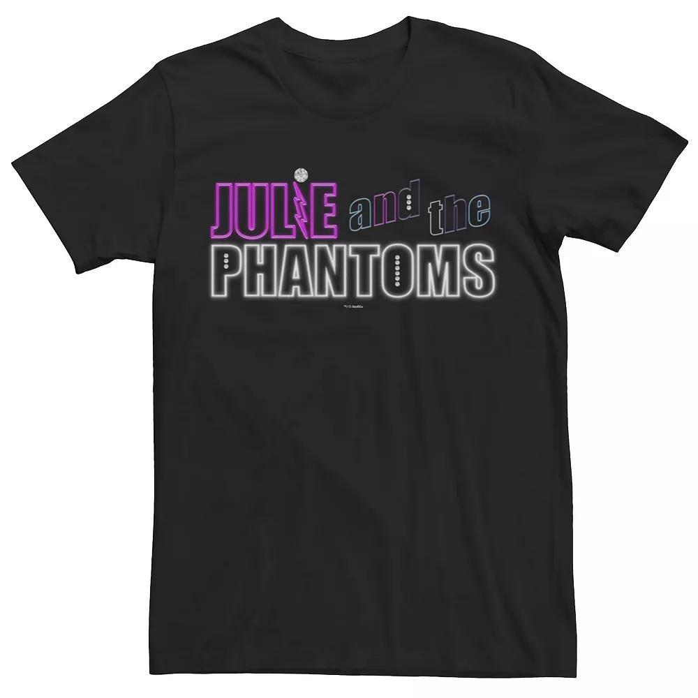 Men's Julie And The Phantoms Neon Logo Tee, Size: XL, Black Product Image
