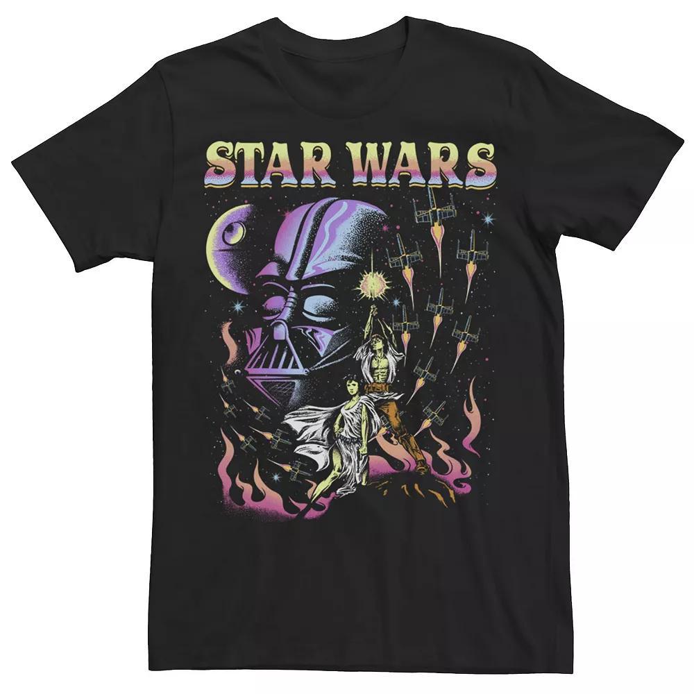 Men's Star Wars Vintage Darth Vader Poster Fill Tee, Size: XXL, Grey Product Image