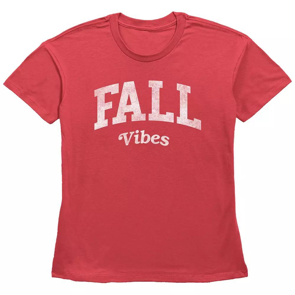 Juniors' Fall Vibes Graphic Tee, Women's, Size: Medium, Red Product Image