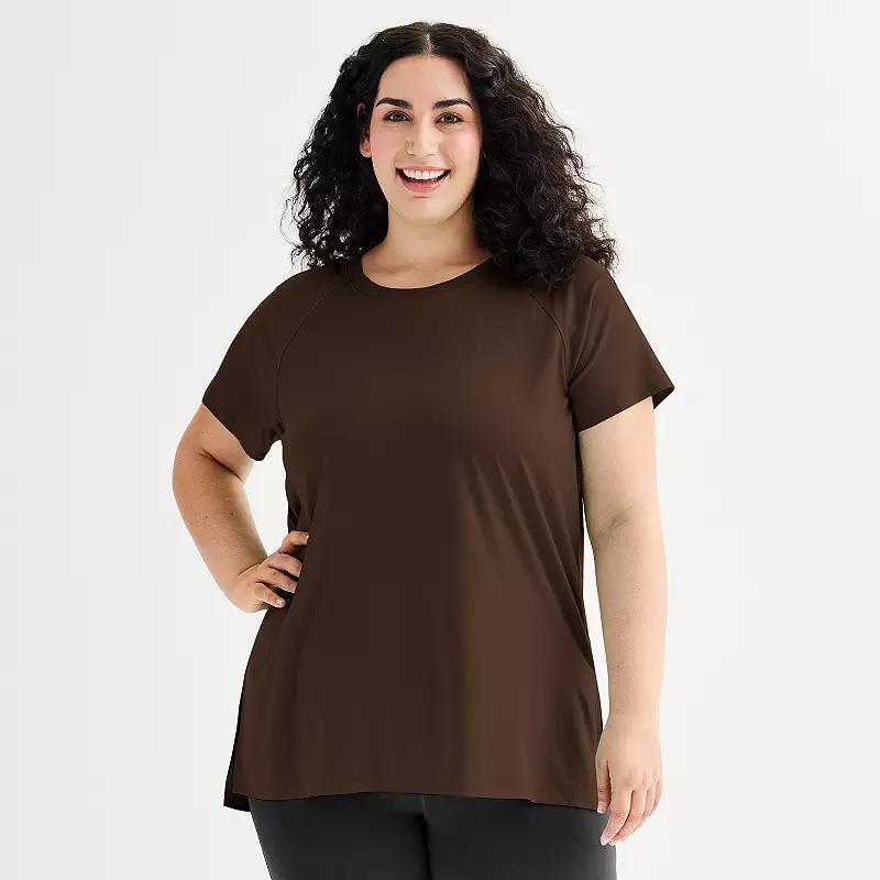 Plus Size Tek Gear® Short Sleeve Tunic Tee, Women's, Size: 2XL, Kalari Green Product Image