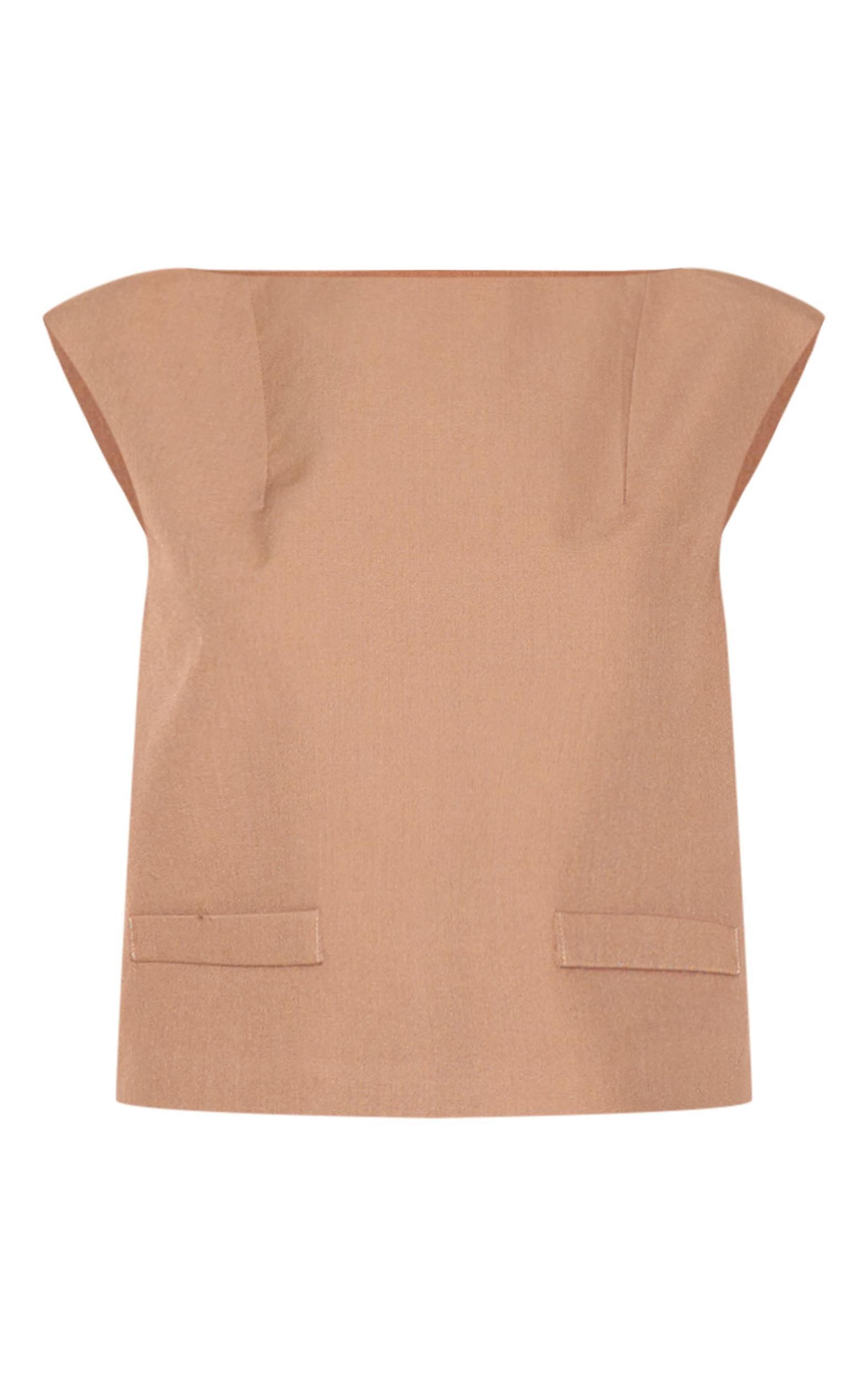 Mushroom Boxy Woven Long Top Product Image