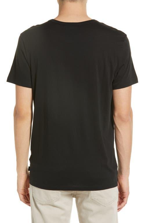 7 For All Mankind Men's Feather Weight Crewneck T-Shirt in Black at Nordstrom, Size X-Small Product Image