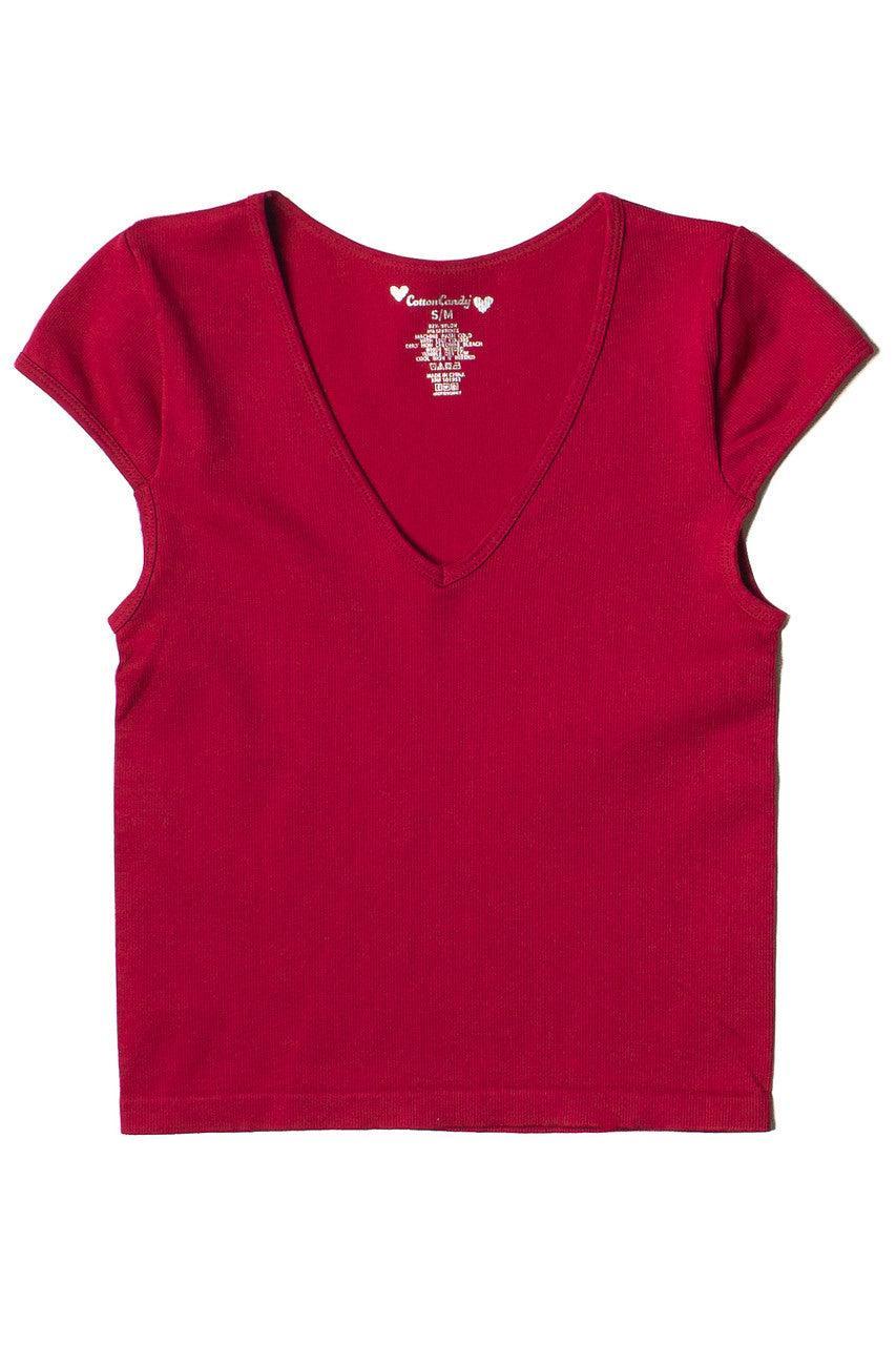 Seamless Cap Sleeve V Neck Tee Product Image