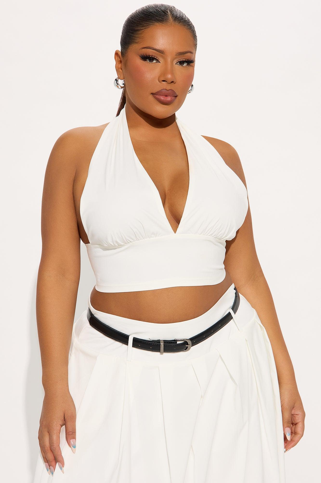 Meredith Halter Maxi Skirt Set - White Product Image