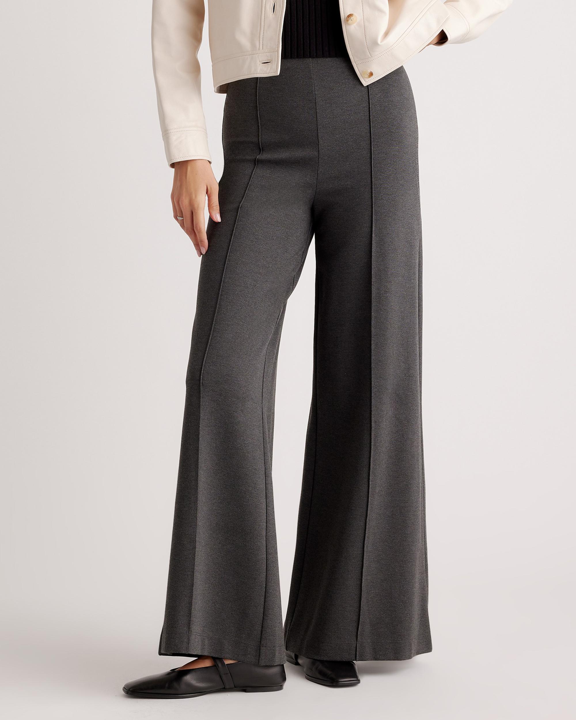 Quince | Women's Ultra-Stretch Ponte Super Wide Leg Pants Size XS, Rayon Product Image