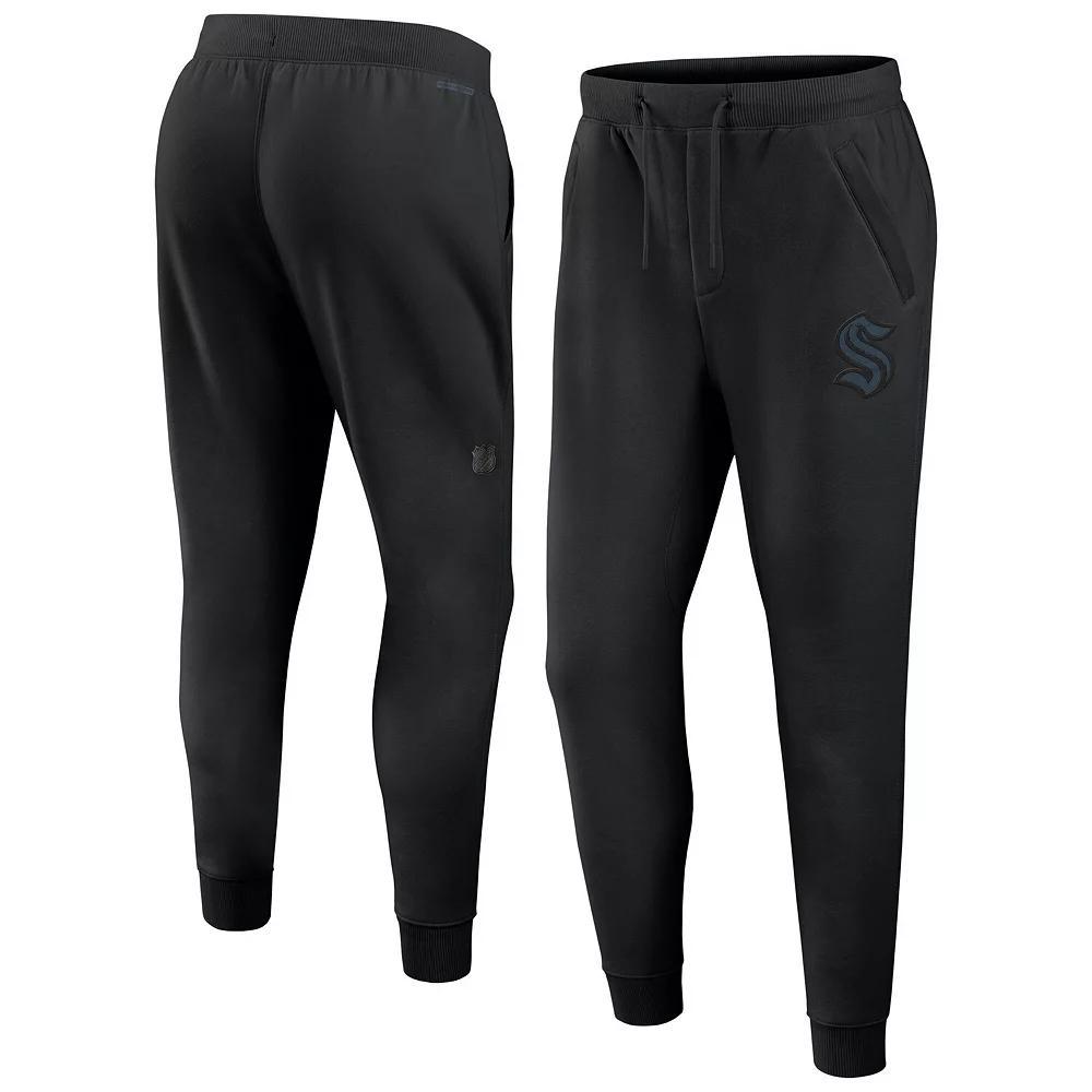 Men's Fanatics  Black New York Rangers Authentic Pro Road Fleece Sweatpants, Size: 4XL, Ran Black Product Image