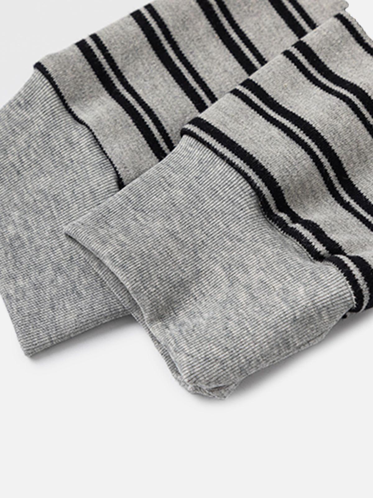 Aelfric Eden Stripe Patchwork Hooded Long Sleeve Tee Product Image