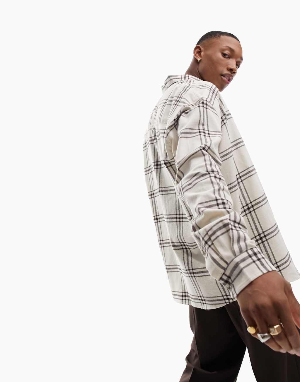 ASOS DESIGN 90s oversized check shirt Product Image