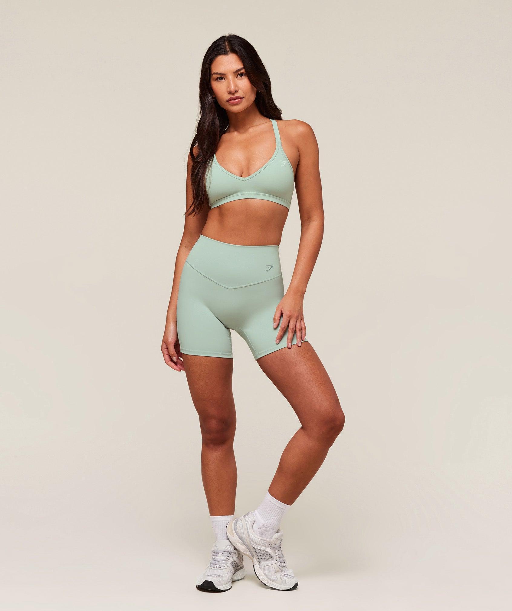 Gymshark Cotton Racerback Sports Bra - Morning Blue Female Product Image