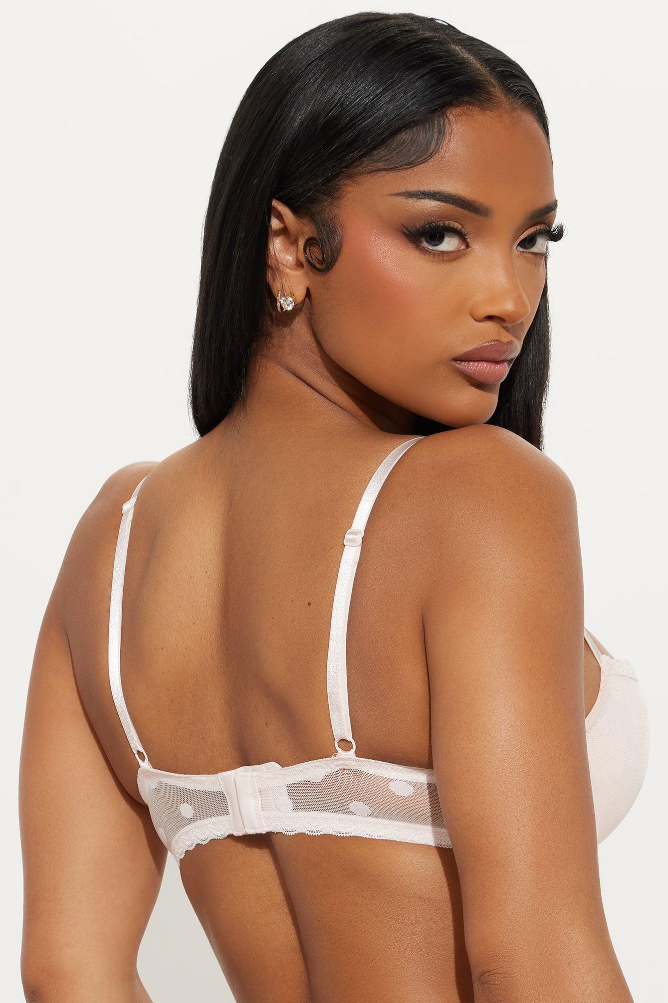 So Fetch Mesh Balconette Push Up Bra - Blush Product Image