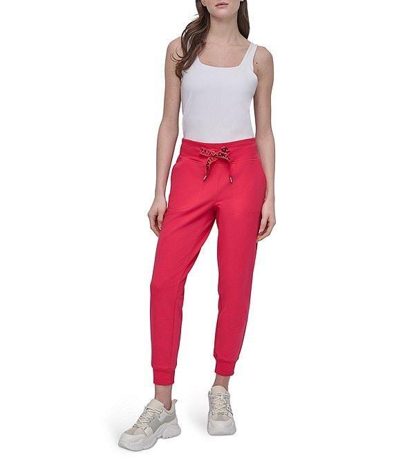 DKNY Sport by Donna Karan Two Tone Drawcord Cuffed Joggers Product Image