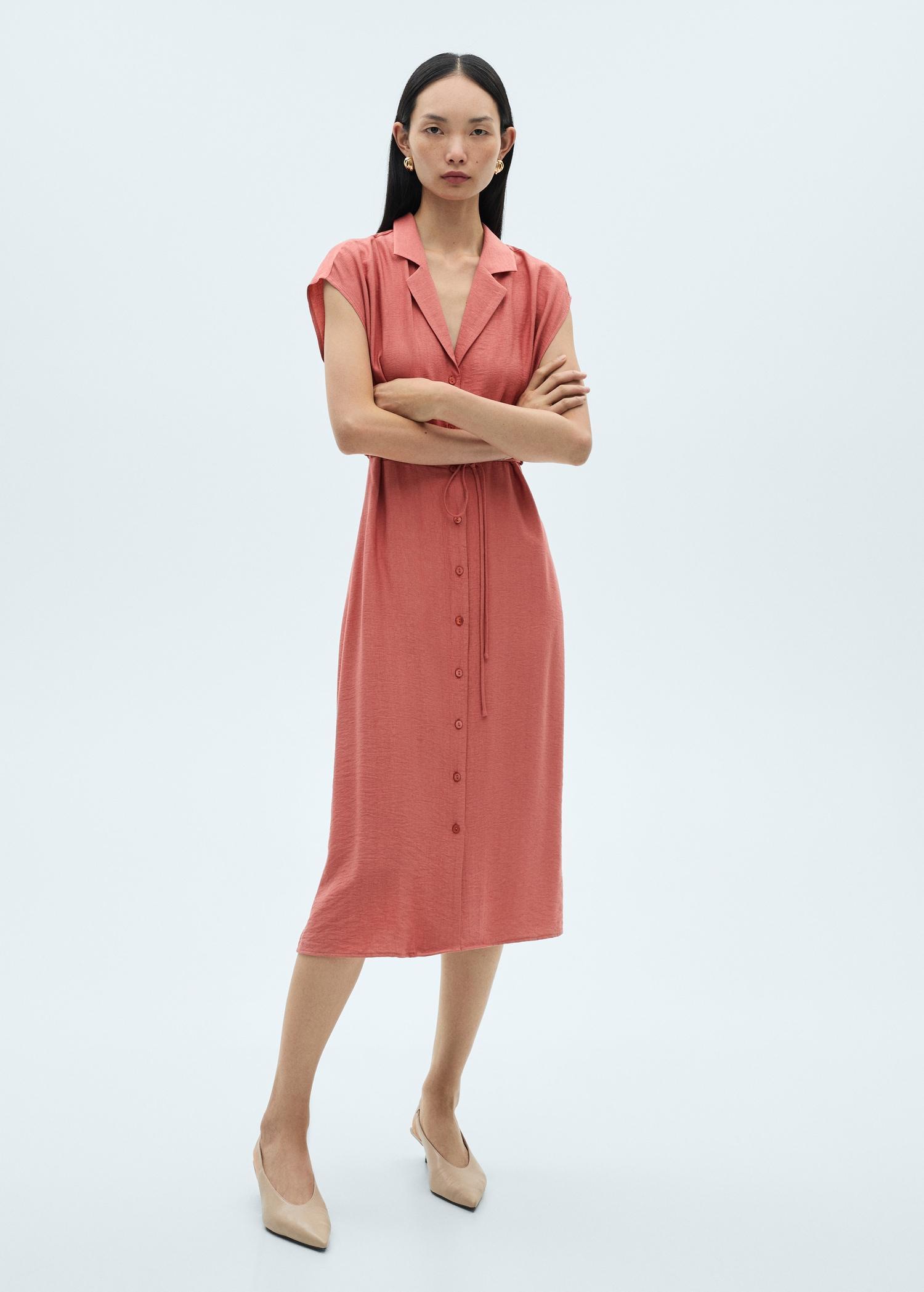 Bow shirt dress - Women | MANGO USA Product Image