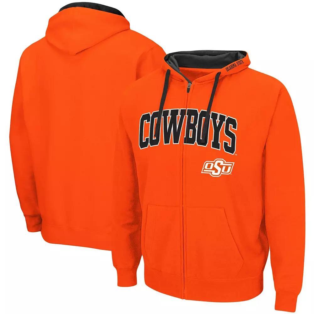 Men's Colosseum Orange Oklahoma State Cowboys Big & Tall Full-Zip Hoodie, Size: 3XB Product Image