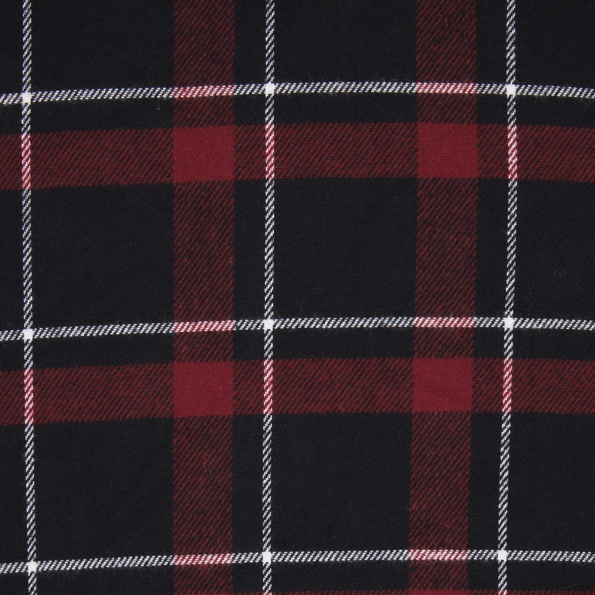 OUTDOOR FLANNEL OVERSIZED DOUBLE WAISTBAND PANT | MERLOT PLAID Product Image