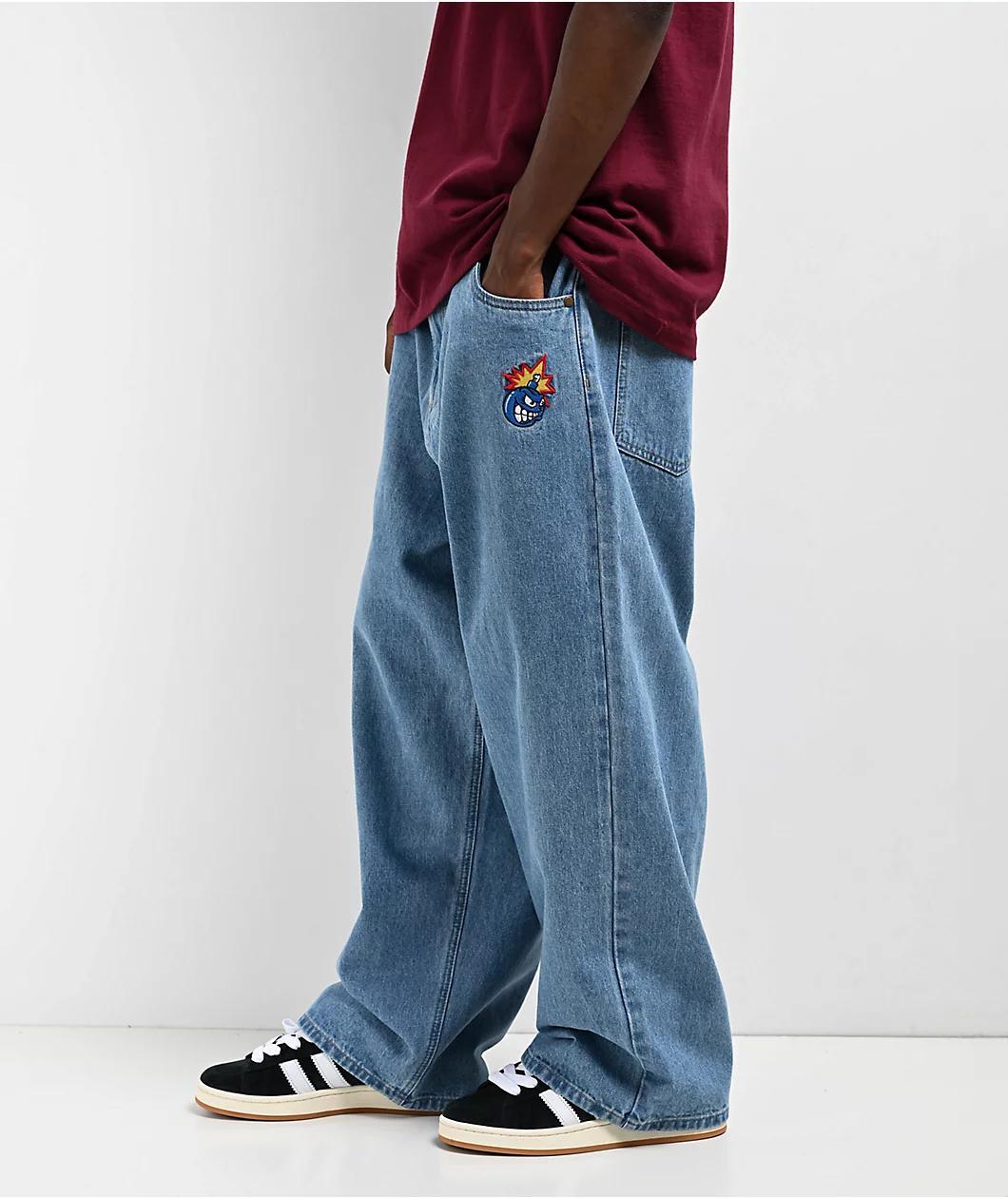 Adam Bomb Prime Blue Baggy Jeans Product Image