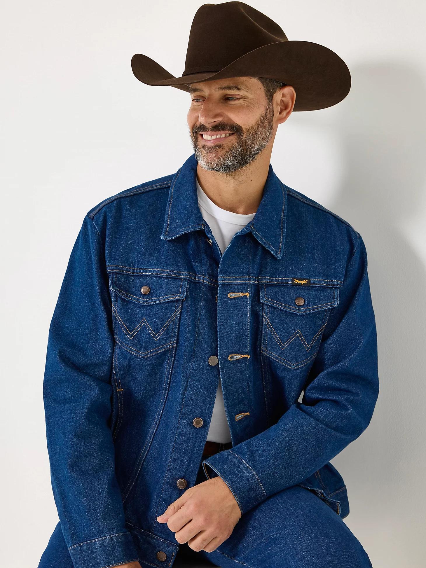 Wrangler® Cowboy Cut® Unlined Denim Jacket | Men's JACKETS & OUTERWEAR | Wrangler® Product Image