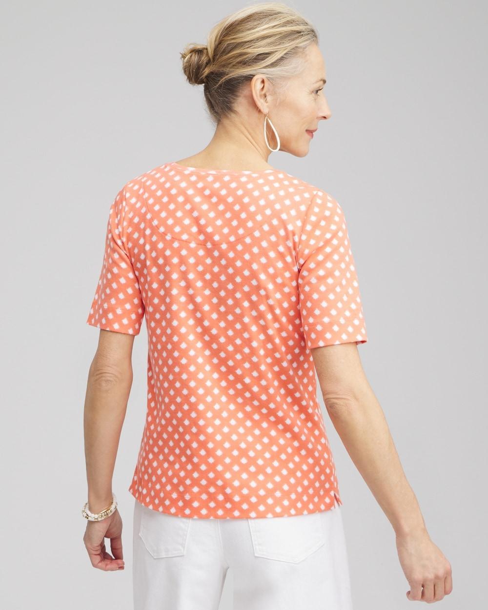 Checkered Everyday Elbow Sleeve Tee Product Image