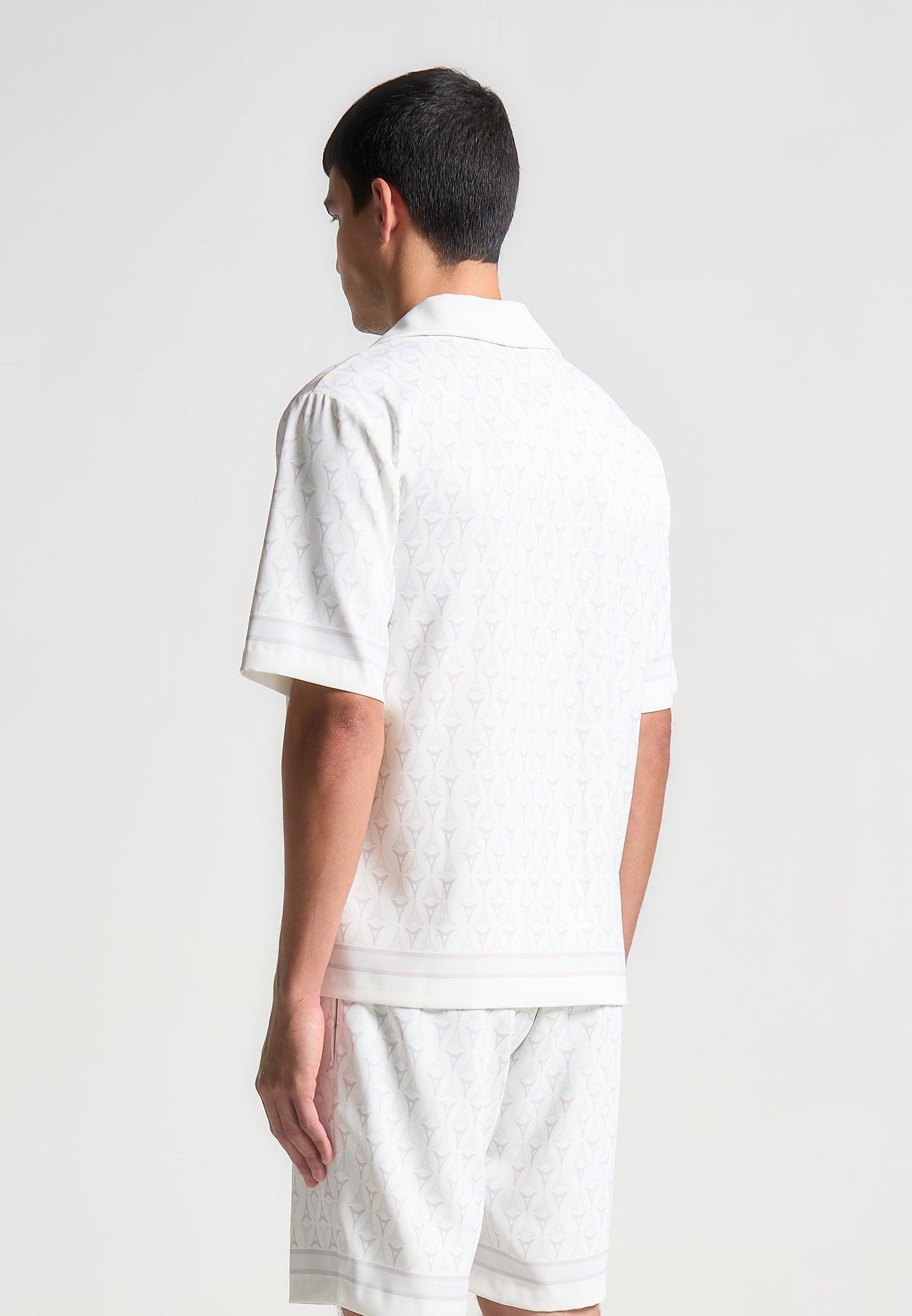 Eiffel Monogram Resort Shirt - White Male Product Image