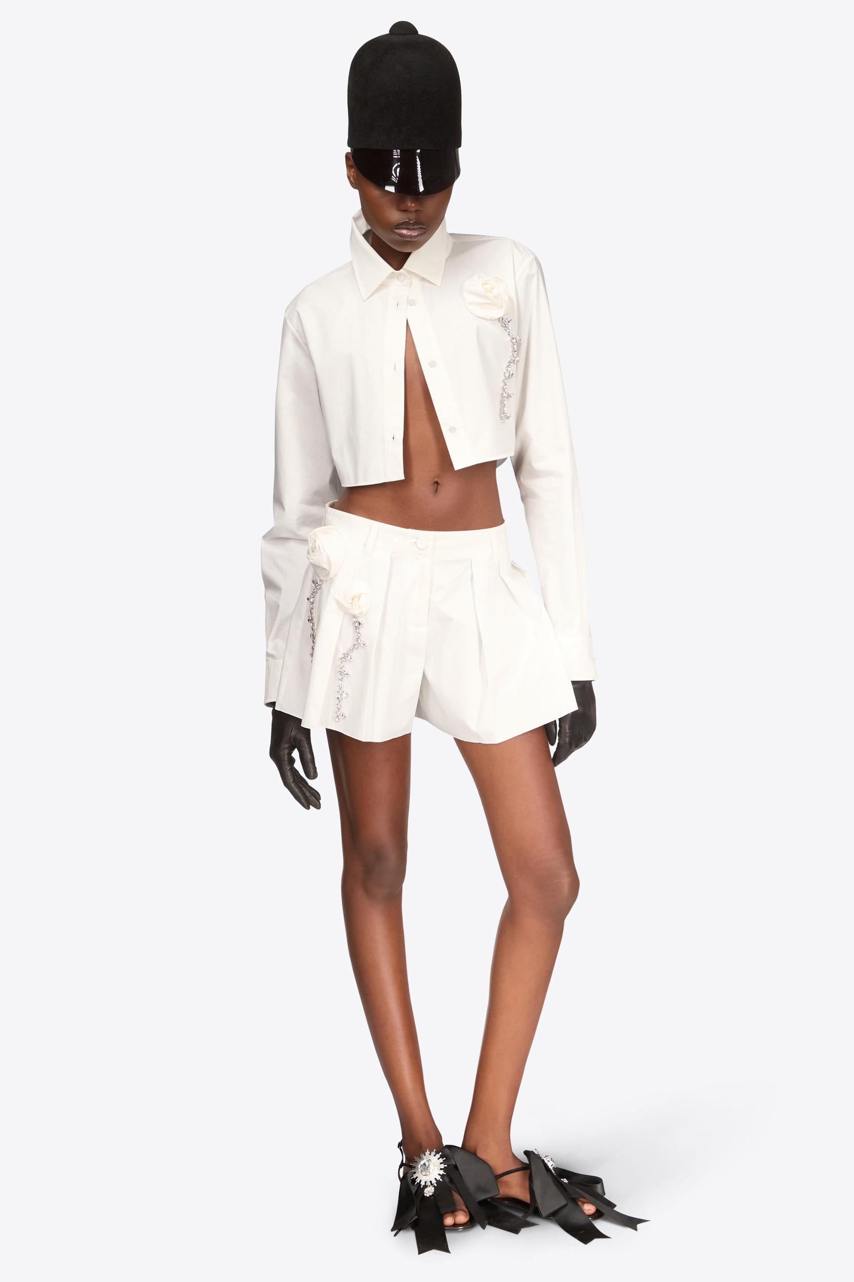 Crystal Rosette Poplin Skort Product Image