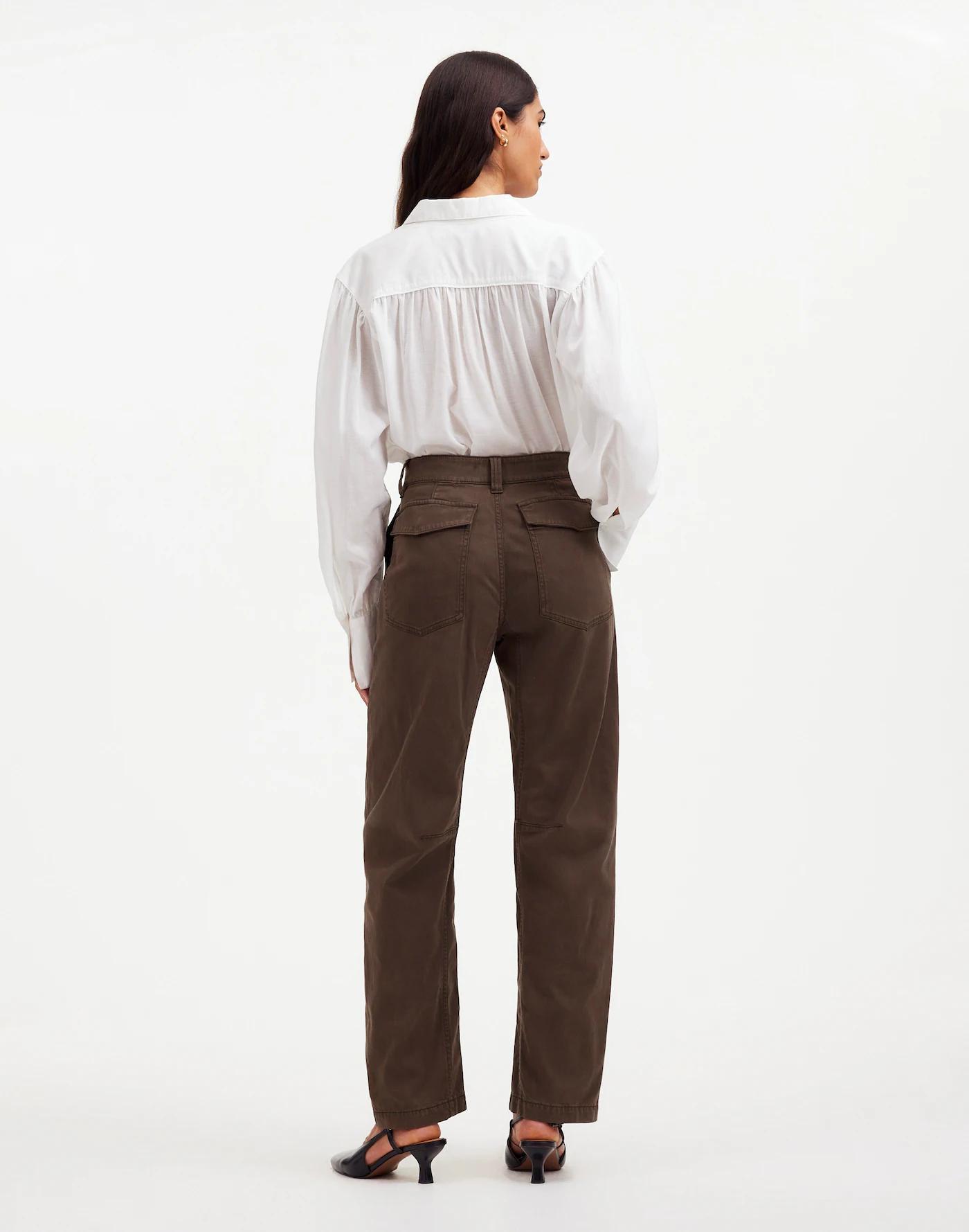 Darted Barrel-Leg Pants Product Image