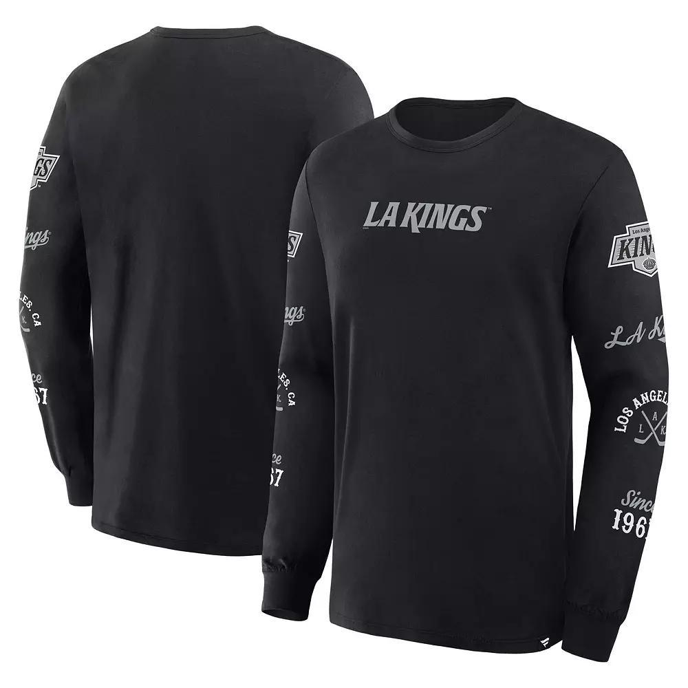 Men's Fanatics Black Los Angeles Kings Boxed In Legacy Long Sleeve T-Shirt, Size: 3XL, Kgs Black Product Image