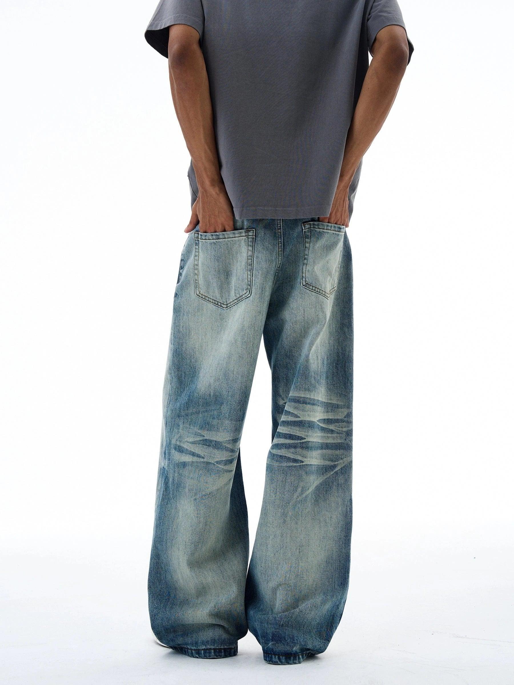 RT No. 19538 WASHED BLUE DENIM JEANS Product Image