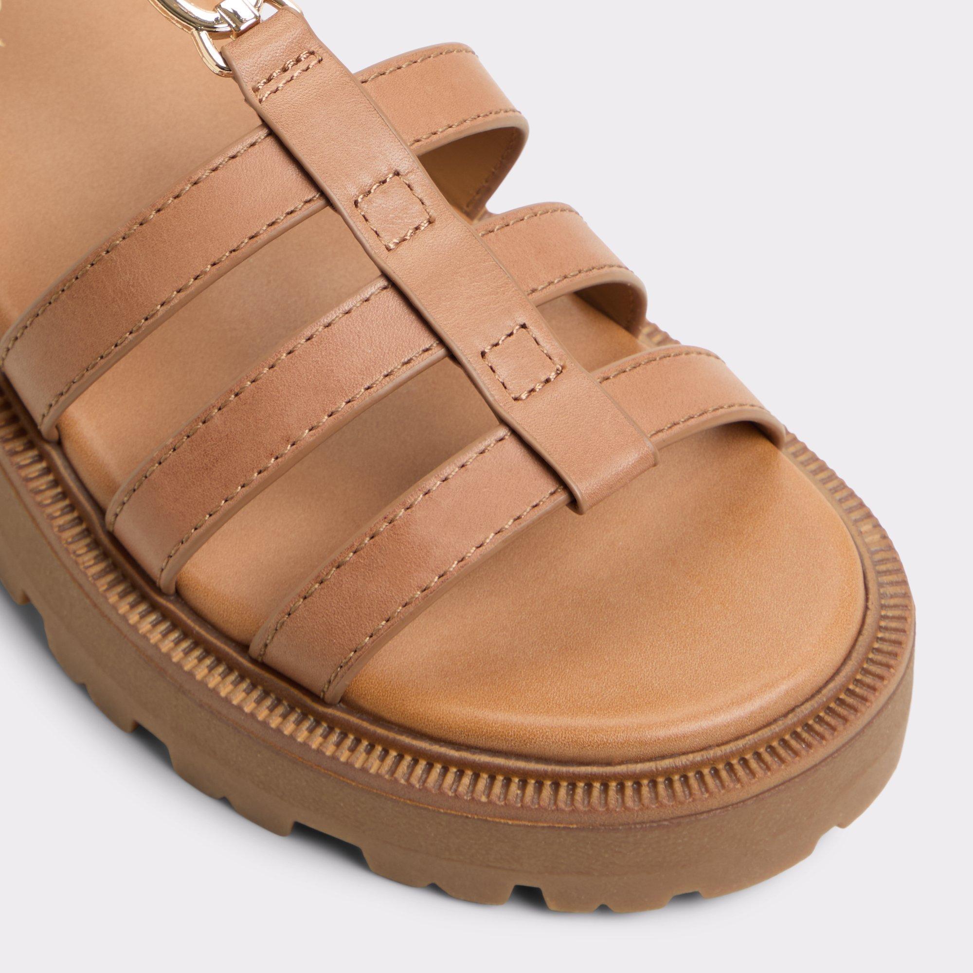 ALDO Lamington - Women's Strappy Sandal Sandals - Brown, Size 8 Product Image
