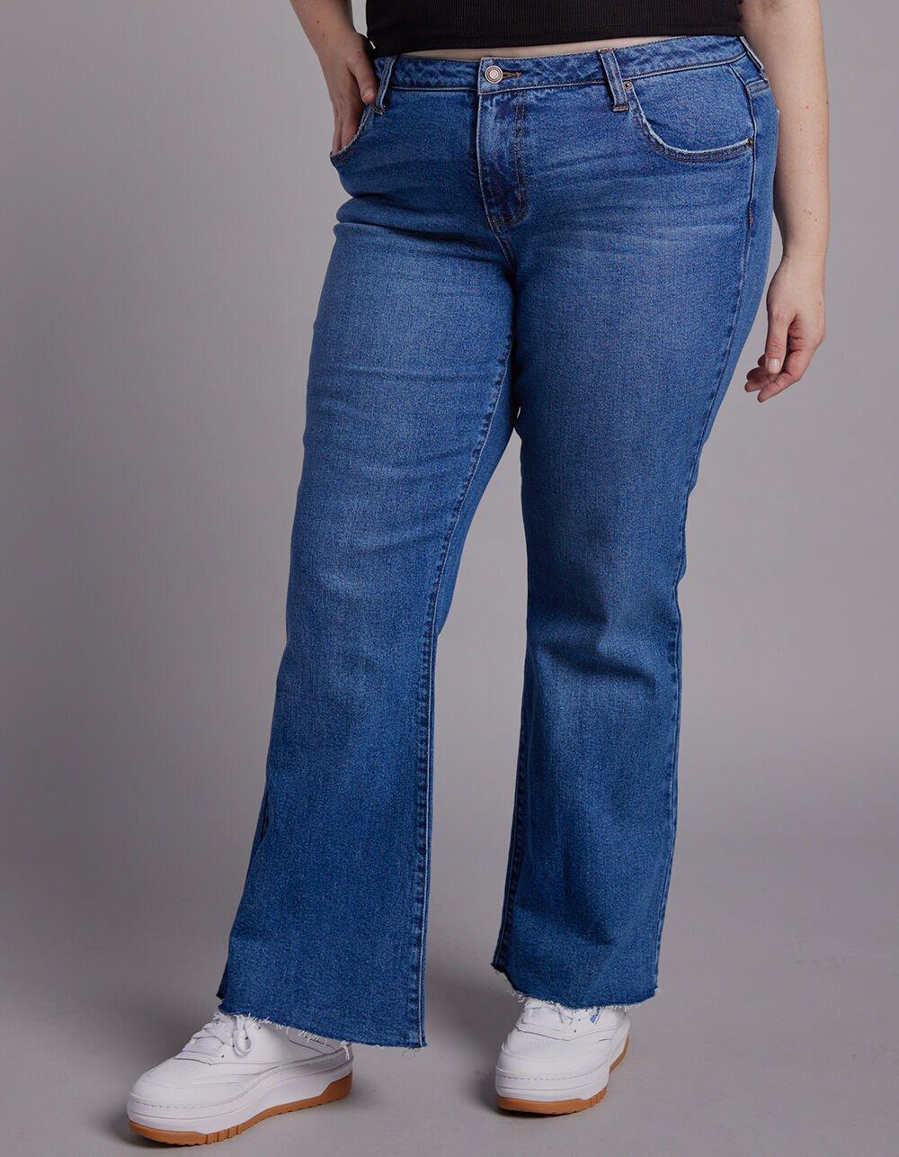 RSQ Womens Low Rise Flare Jeans - DARK WASH Product Image