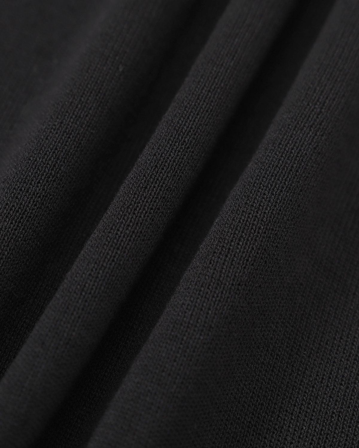 Black Contrasting Long Sleeve Sweater Mini Dress Product Image
