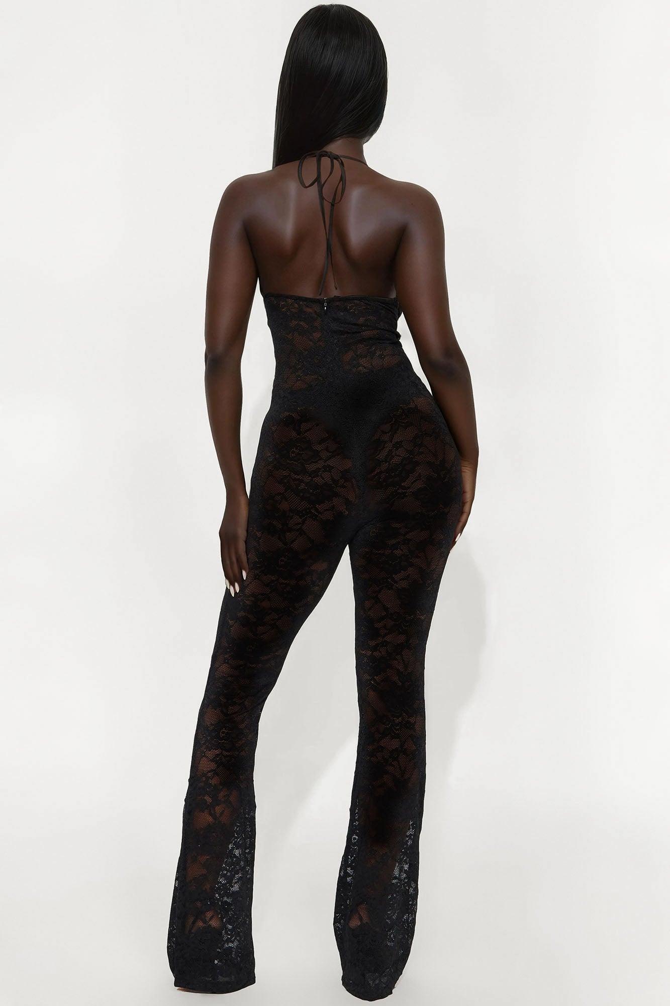 Josephine Lace Jumpsuit - Black Product Image