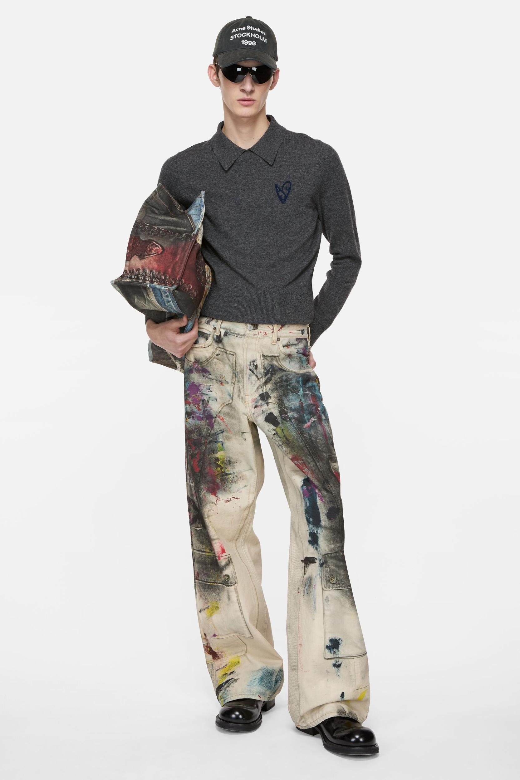 Yak wool polo sweater Product Image