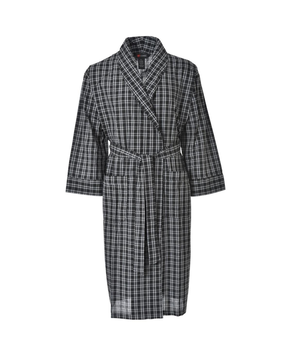 Big & Tall Hanes® Lightweight Woven Shawl Robe, Men's, Size: 5XL/6XL, Red Plaid Product Image