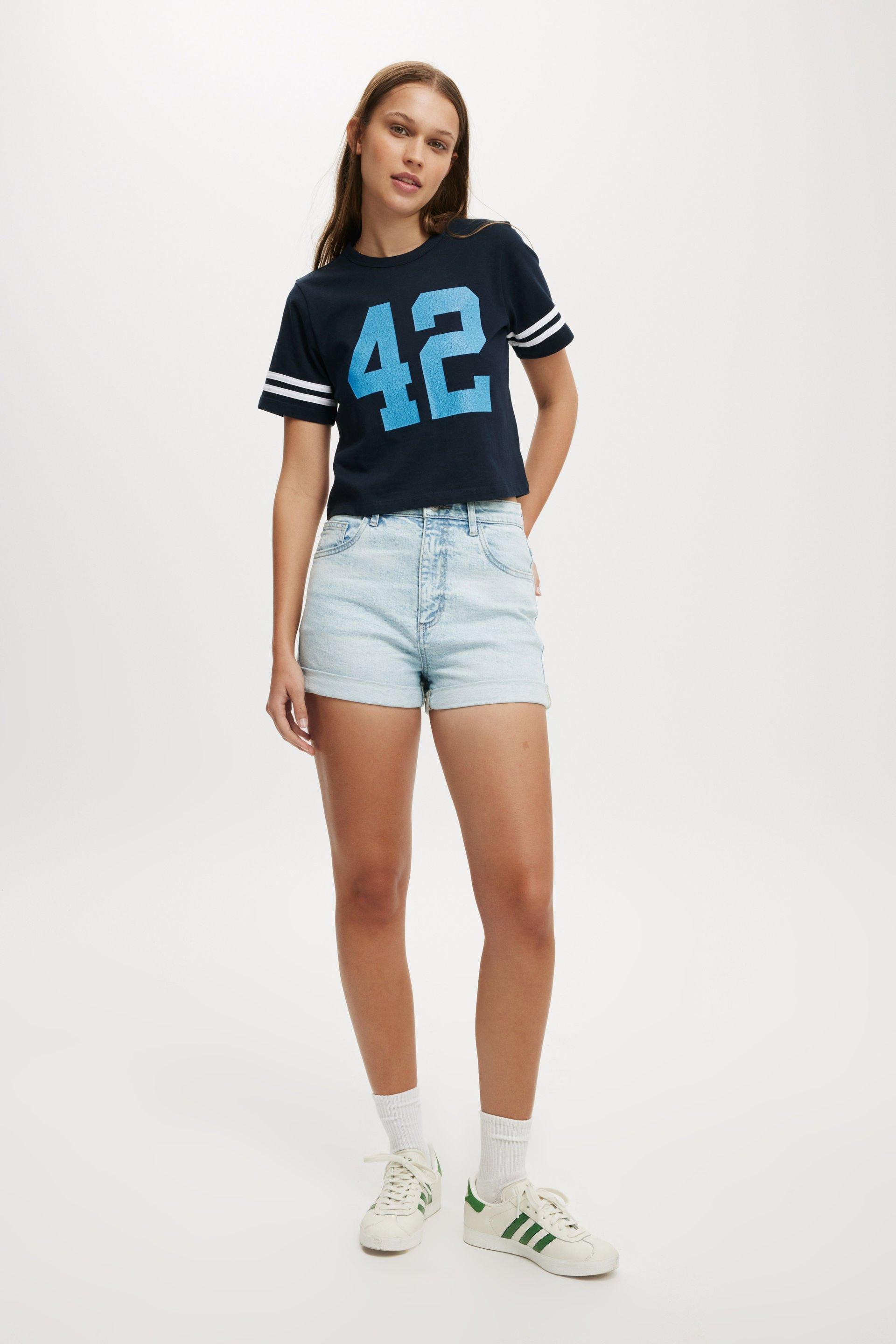 Cotton On Women - High Rise Classic Stretch Denim Short - Bells blue Product Image