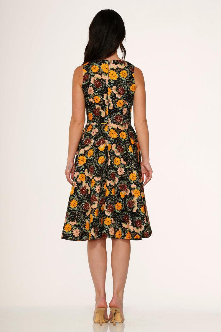 Yellow Floral Swing Dress Product Image